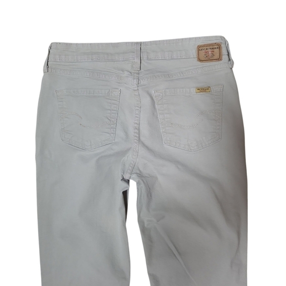 Levi Strauss Signature Low Rise Bootcut WFL423 Khaki Size Misses 8 Long - Picture 10 of 16